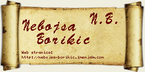 Nebojša Borikić vizit kartica